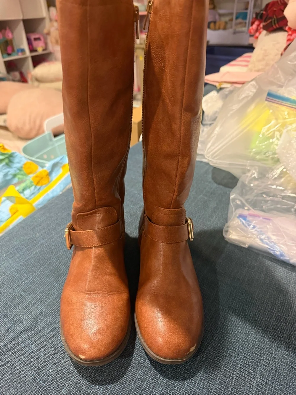 Girls Brown Rising Boots size 3